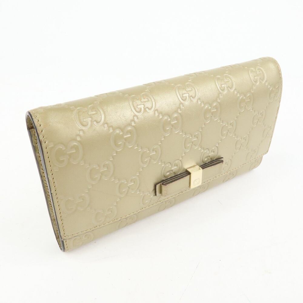 Gucci Guccissima Interlocking G Flap Long Wallet Beige - Picture 3 of 14